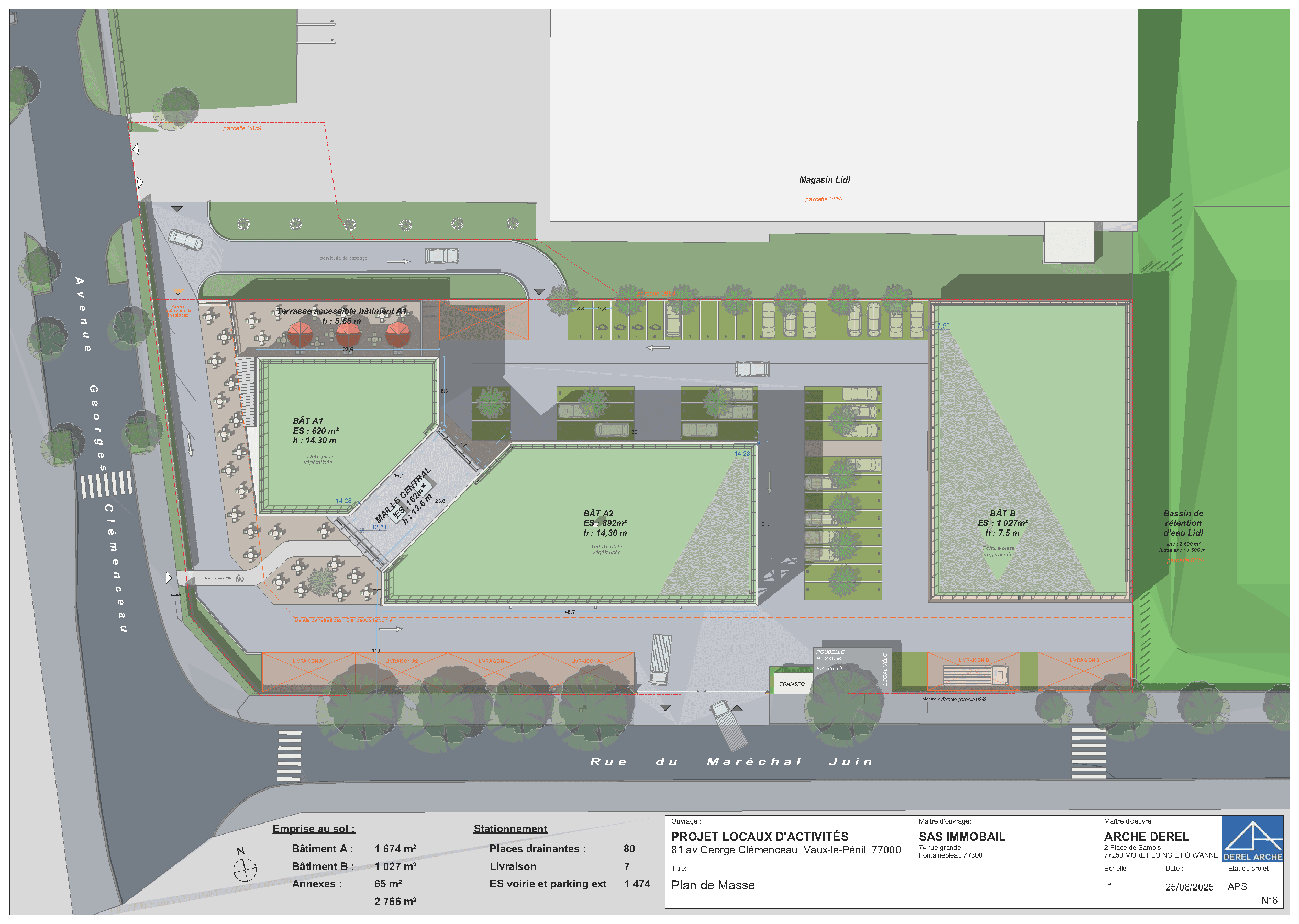 Plan de masse — organisation générale