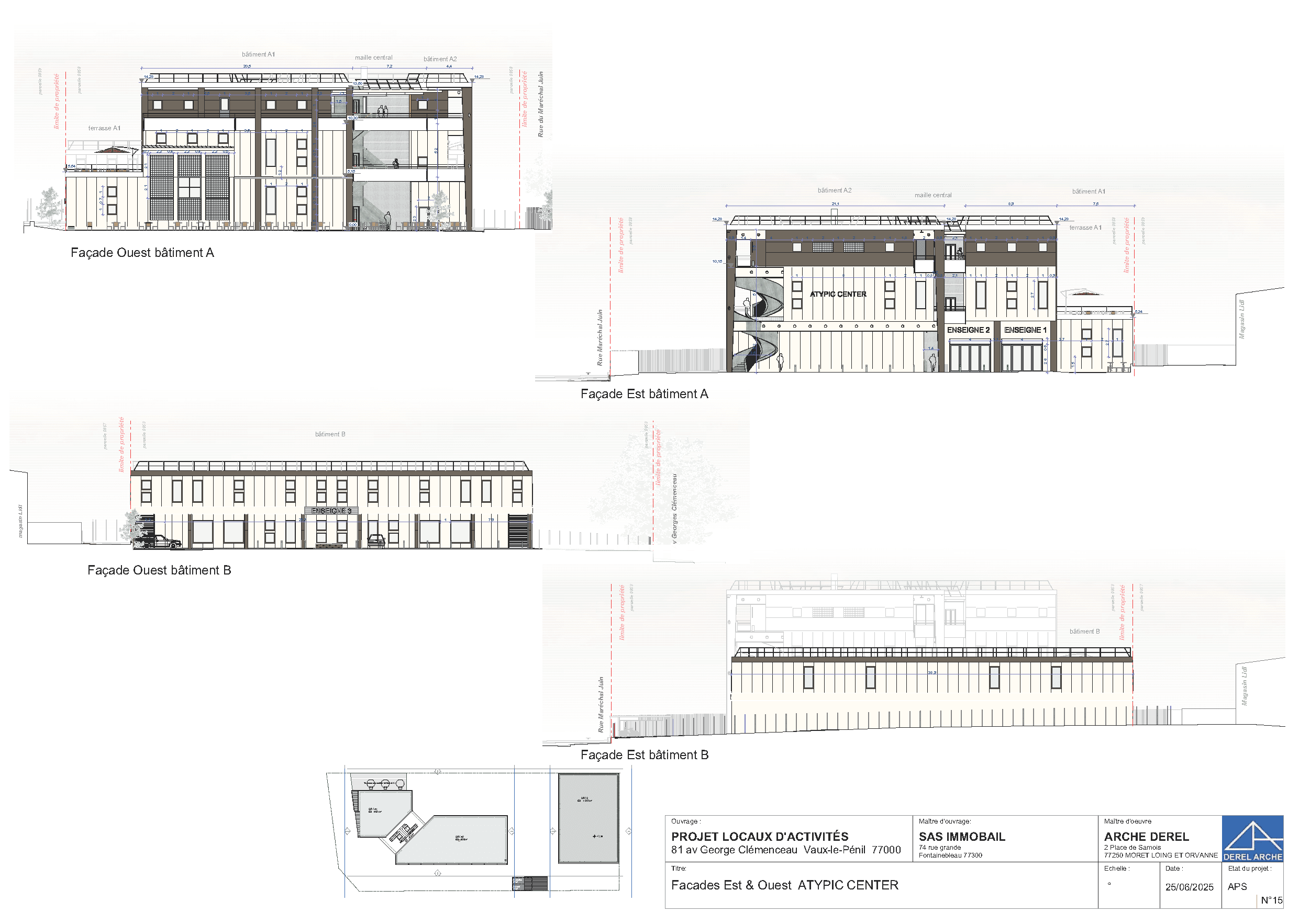 Façades — A / B et séquences d’accès