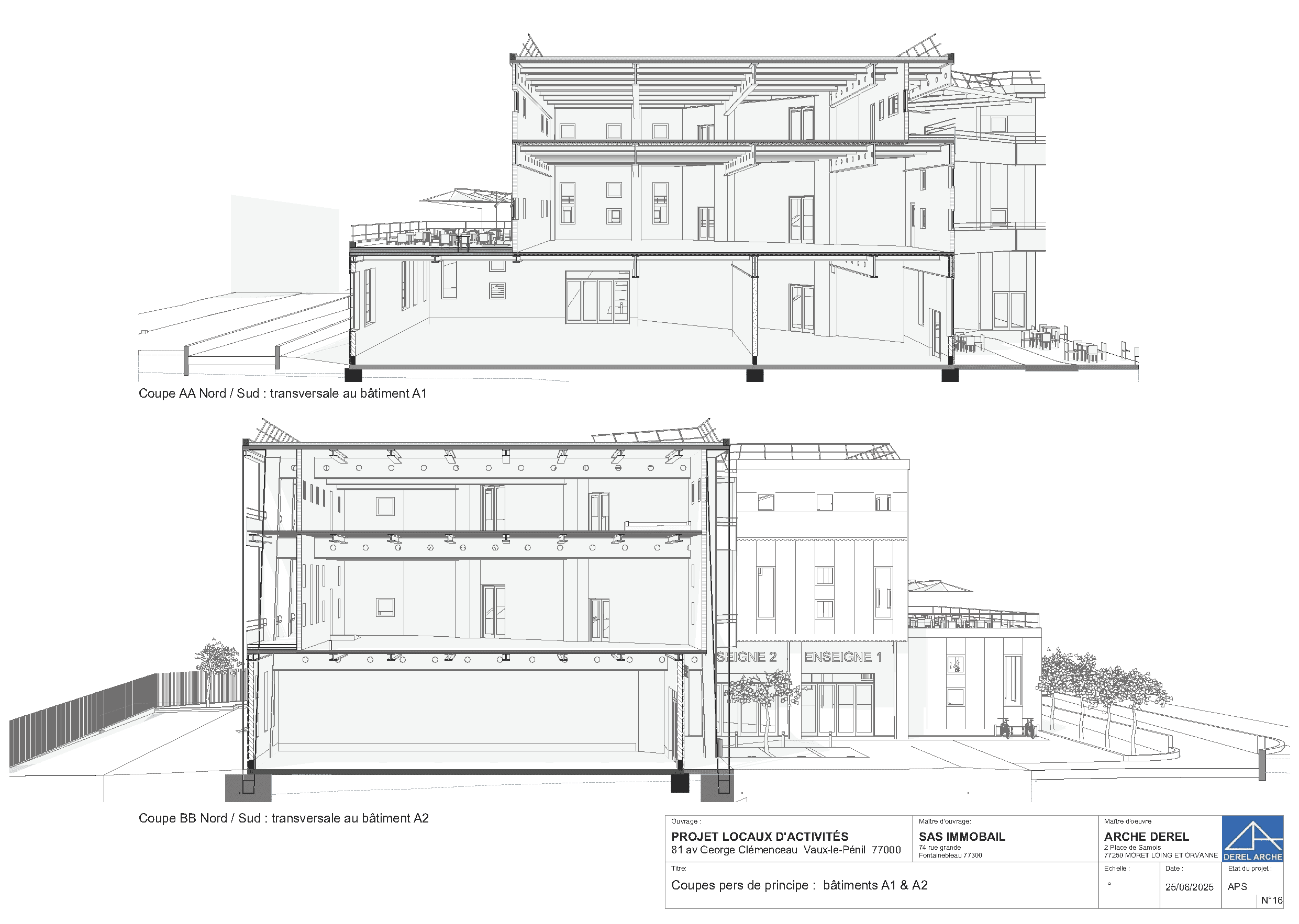 Coupes — principes constructifs et niveaux