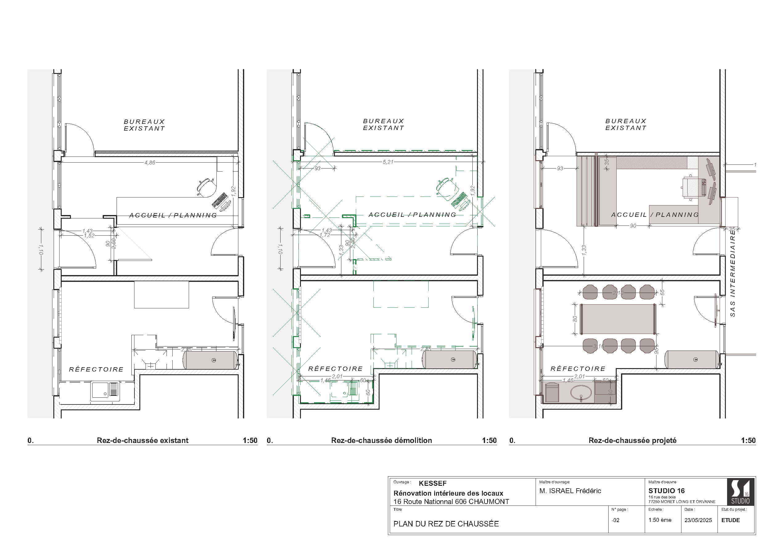 Réfectoire employés — remise à niveau des équipements et simplification de l’espace