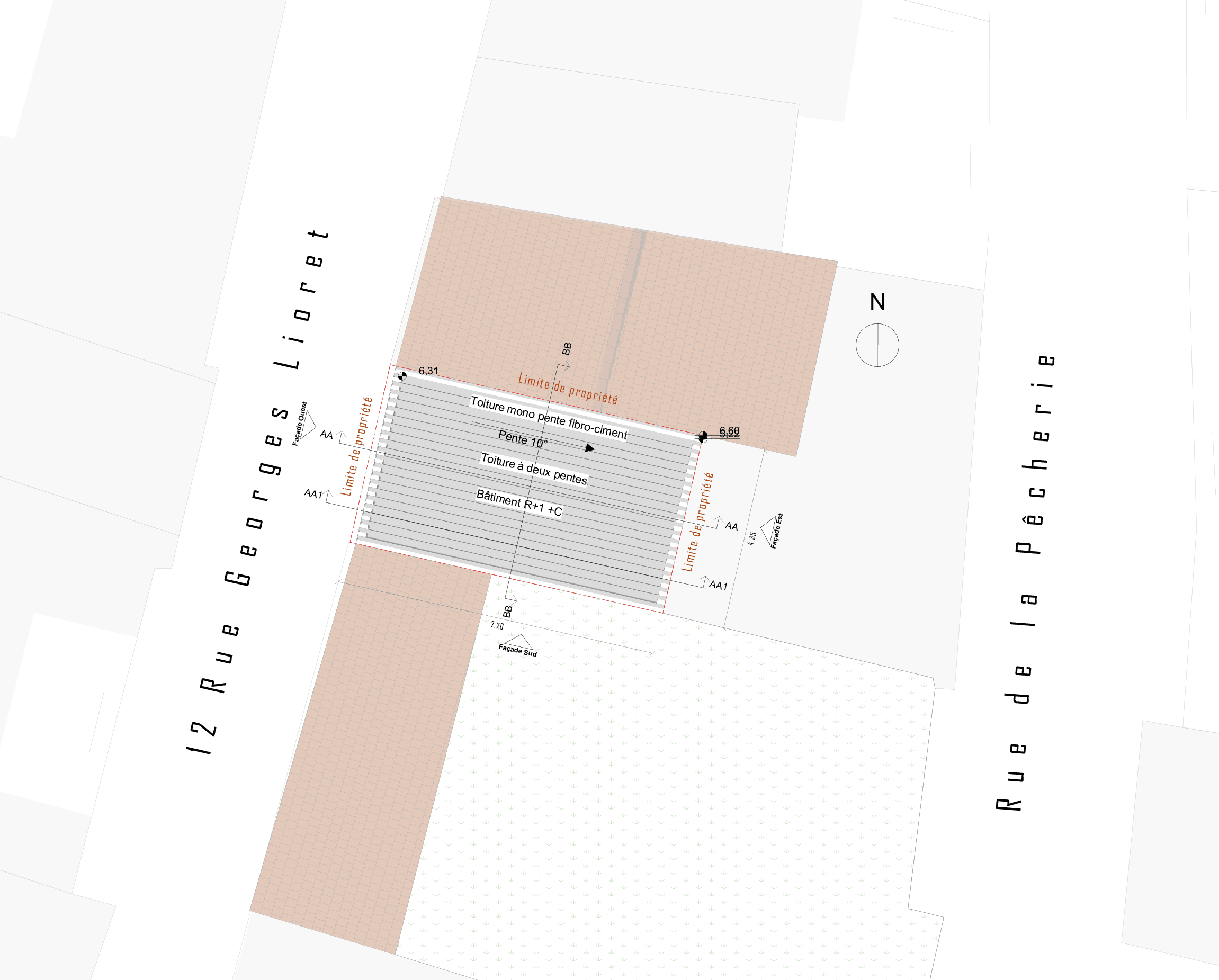 Façade / élévation — lecture sur rue et harmonisation des teintes