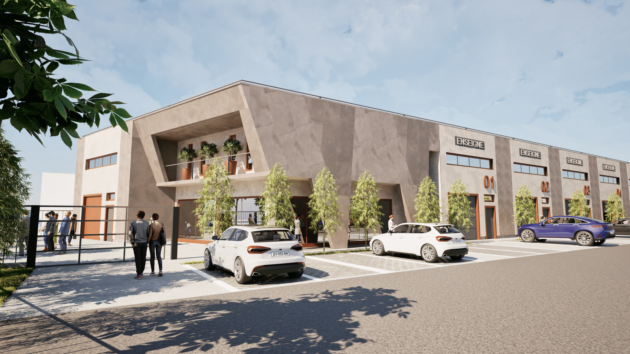 Vue depuis l’entrée du site